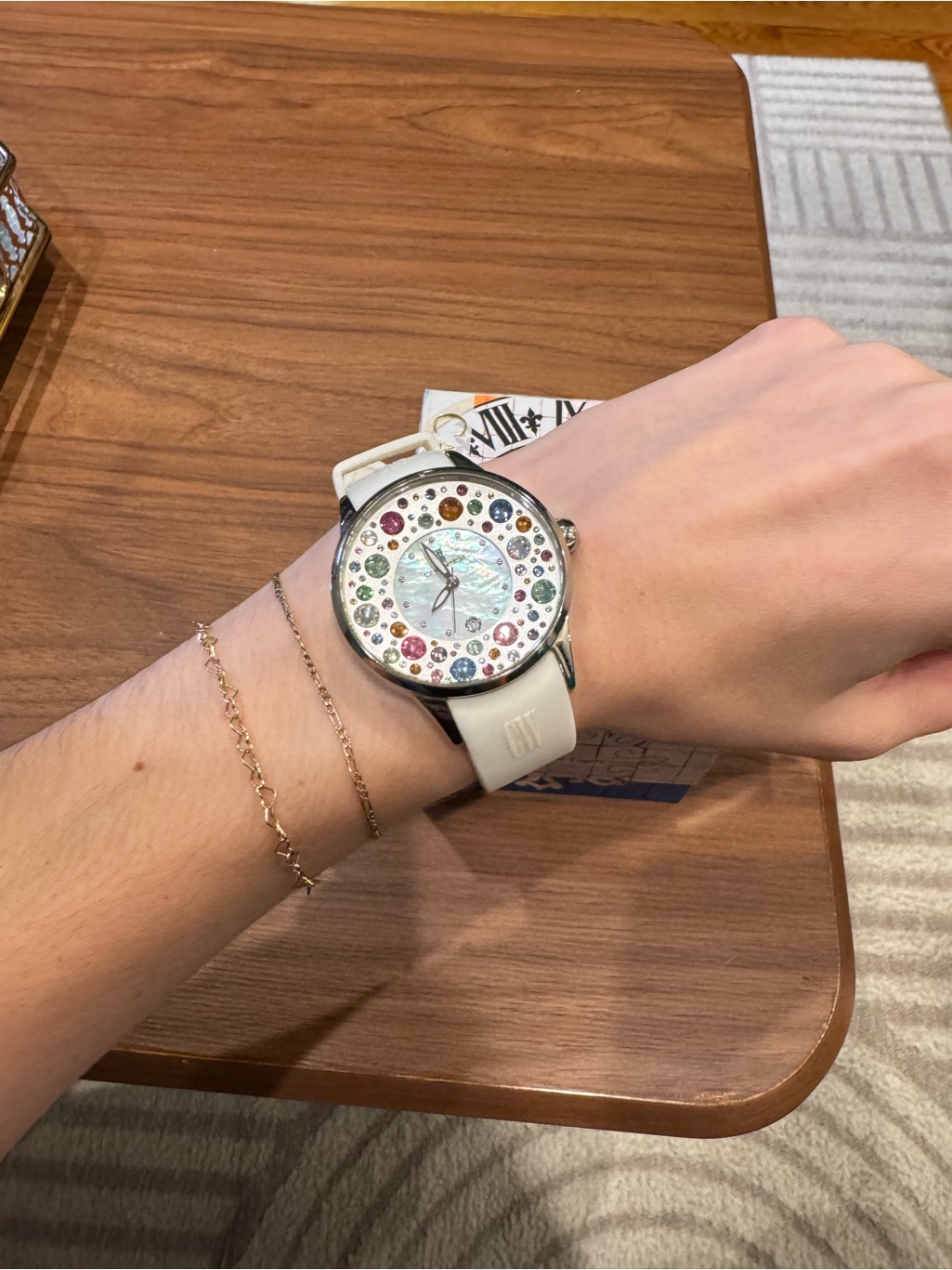 Capri Watch - White Crystal-Accent Women's Watch - From Capri, Italy